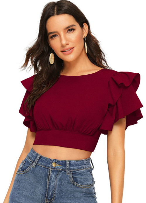 Fashion Care Women Solid Printe Blouse Top